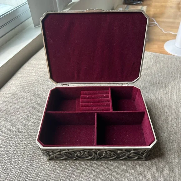 Vintage 70's Godinger Silver Jewelry Box
